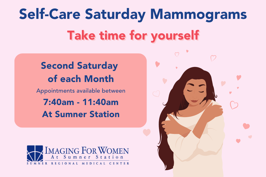 Saturday Mammograms at Sumner Station Pink Floral Graphic